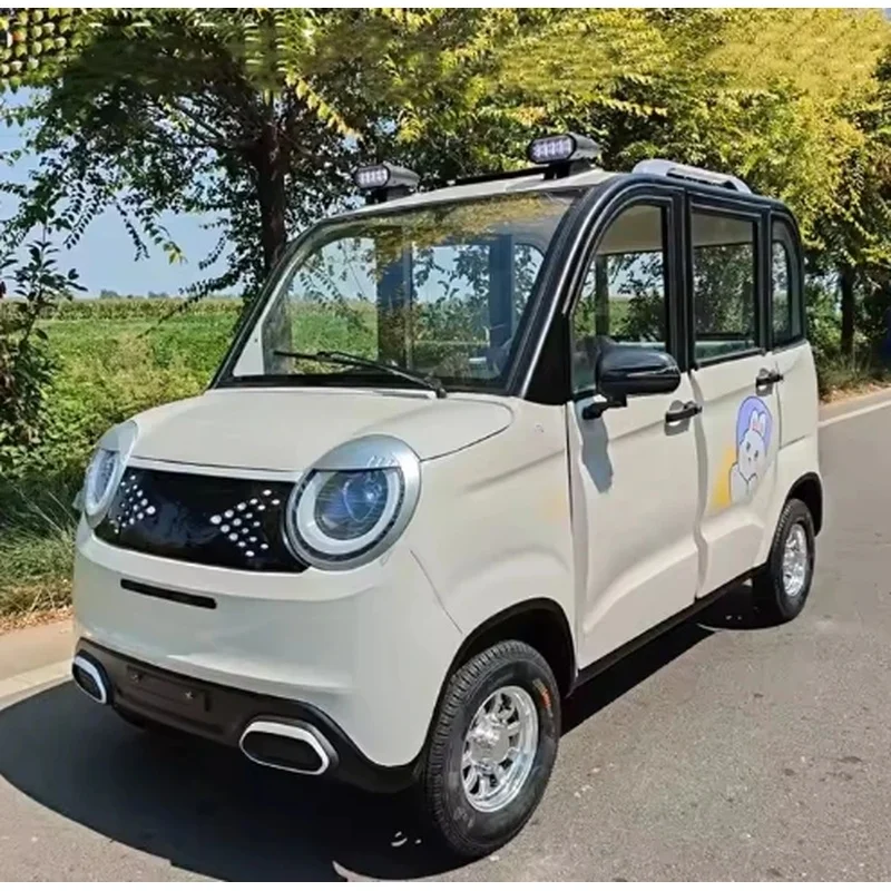 200km Range 2  Low Speed 4-Wheeler Car 1000w High Quality with Conditioning Family Rural Town Mobility