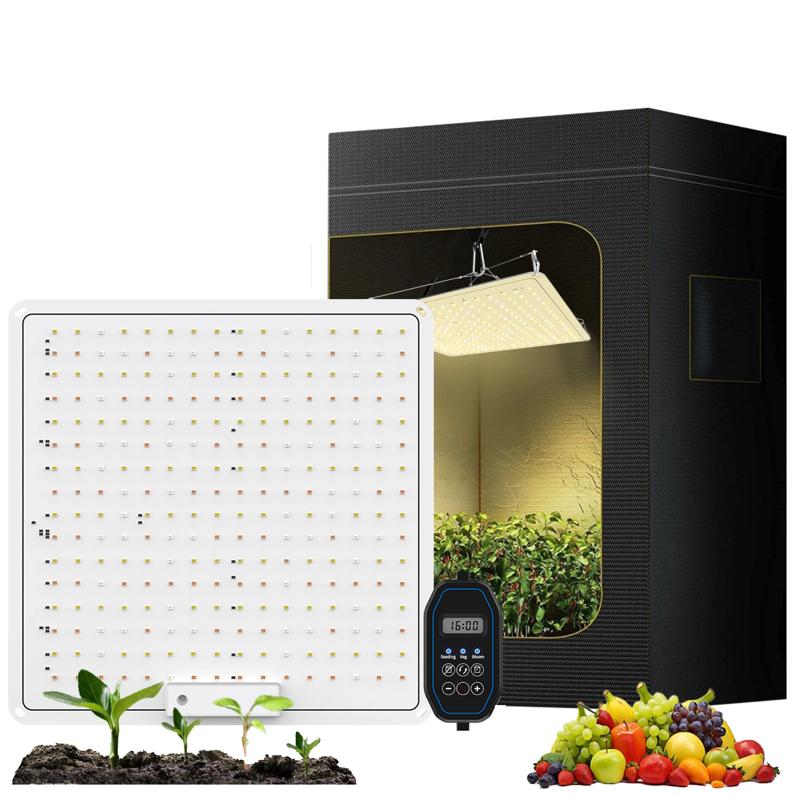 

SOMYMORE SR01-48W Quantum Board Full Spectrum Led Grow Lamp For Plants Vegetable Greenhouse Plant Grow Light Growbox Lamp Kit