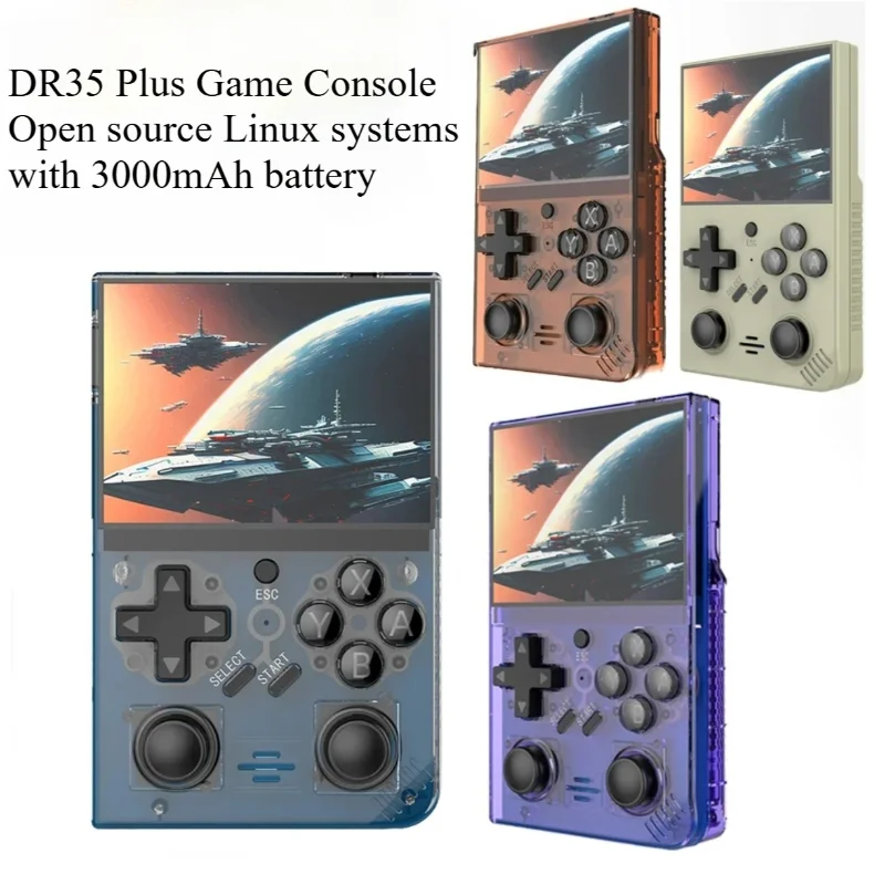 

DR35 Plus Handheld Retro Video Game Console 3.5 Inch IPS Screen Portable Video Player 3000mAh 10000+ Games Gift for Adult Kids