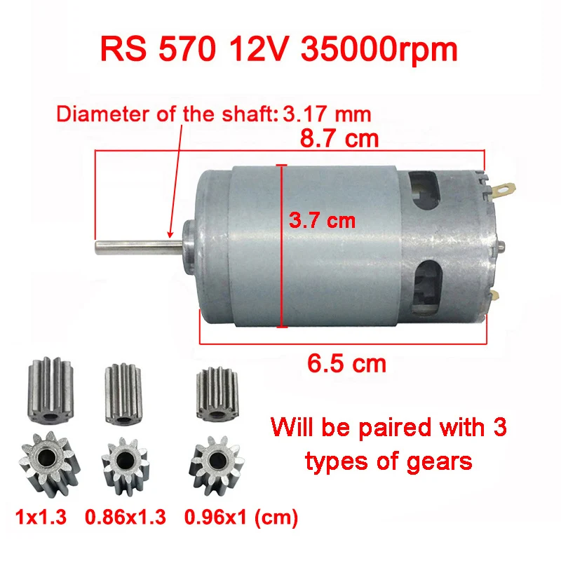 Xe Ô Tô Điện DC, Kid Xe Của Động Cơ Tốc Độ Cao, DL 550 Cao Cấp-Công Suất Động Cơ 570 35000 Động Cơ Rpm