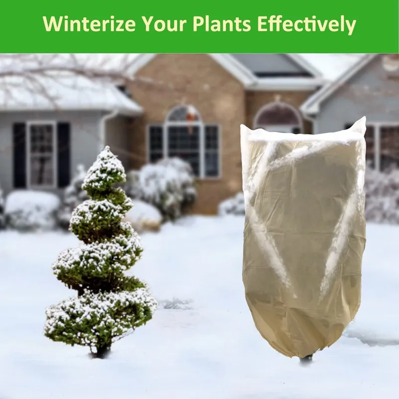 Plant Winter Warm Cover Bag Tree Shrub Plant Protecting Bag Frost Protection for Yard Garden Plants Small Tree Against Cold