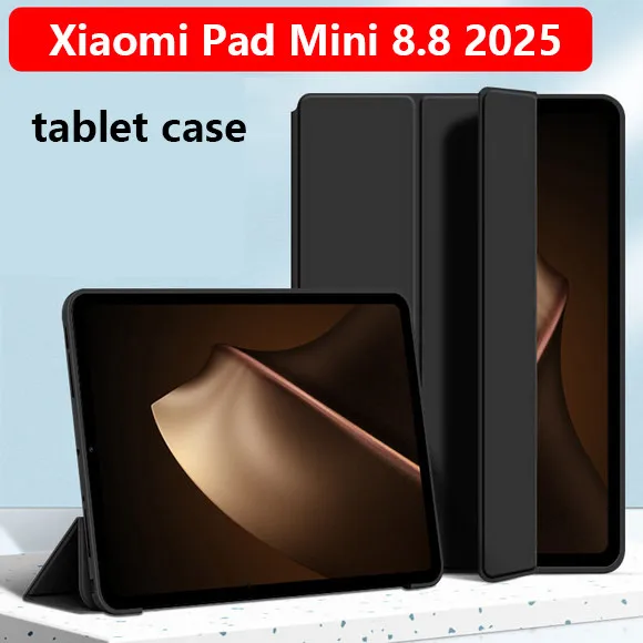 

Мягкий силиконовый чехол для Xiaomi Pad Mini 8,8 дюйма 2025 Redmi K Pad 8,8 SE 8,7, тройной кожаный защитный чехол