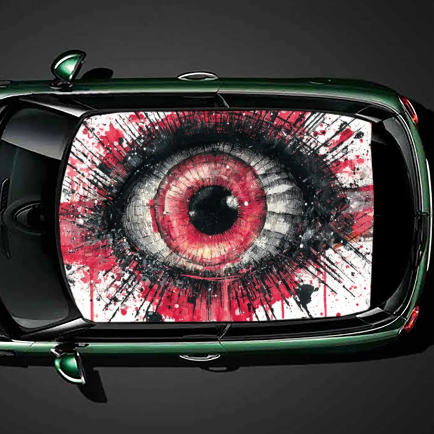 

Модная наклейка на крышу автомобиля из ПВХ с принтом глаз, самоклеящаяся водонепроницаемая виниловая наклейка для автомобиля, защитные наклейки для украшения автомобиля, Ea