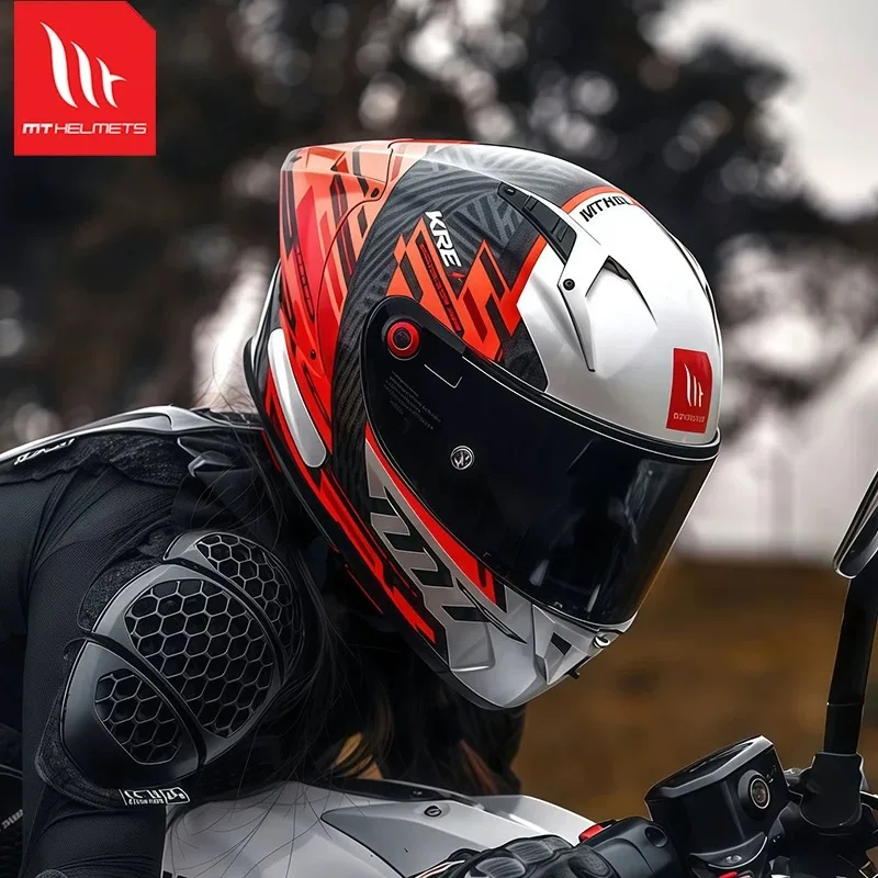 MT KRE+ Carbon Fiber Motorcycle Helmet ECE DOT Approved Full Face Professional Racing Off-road Helmet Cascos Para Moto for FIM