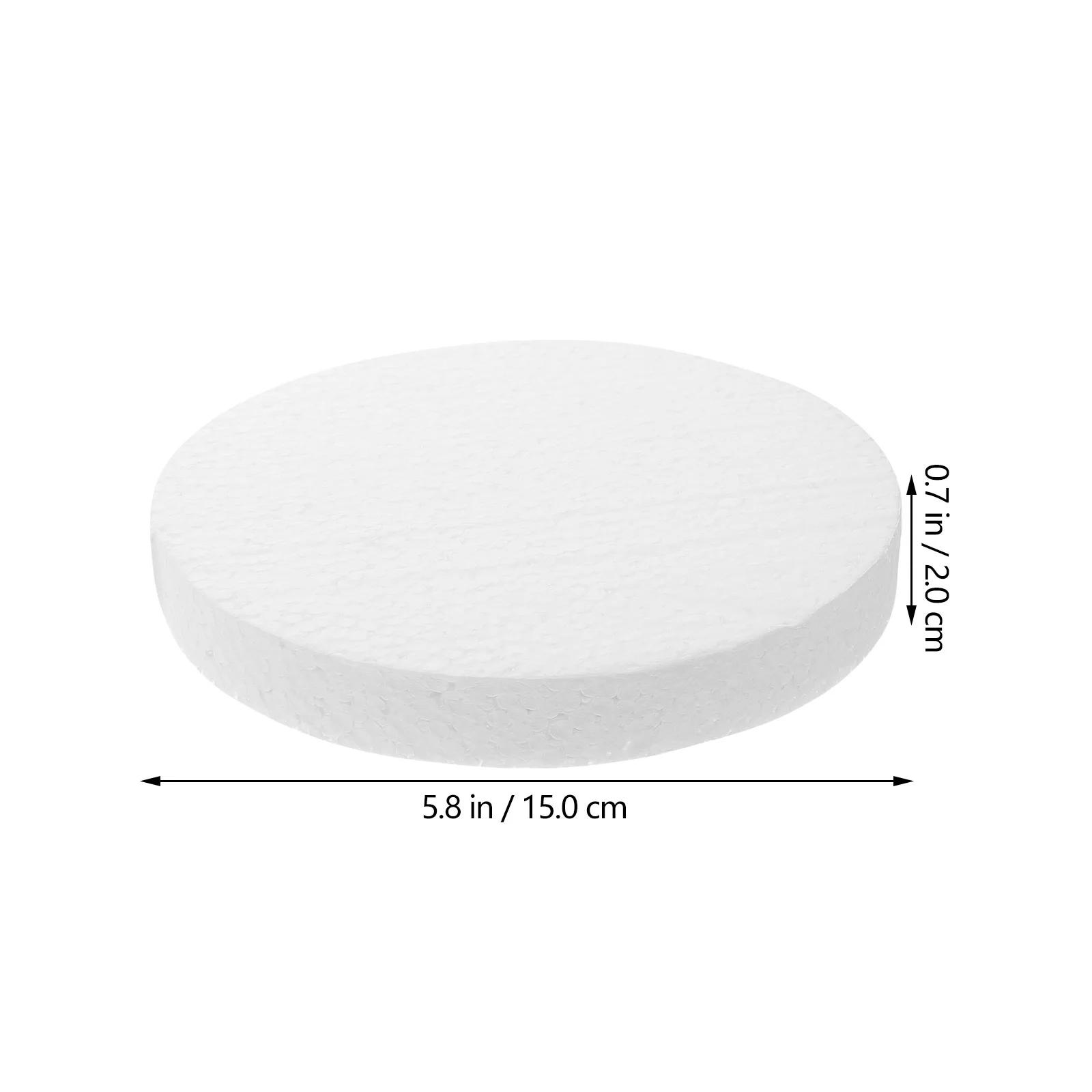 16 Pcs White Foam Disc Foams Cake Stand Fondant Practice Tray Children DIY Toys Cakes Manual Prop