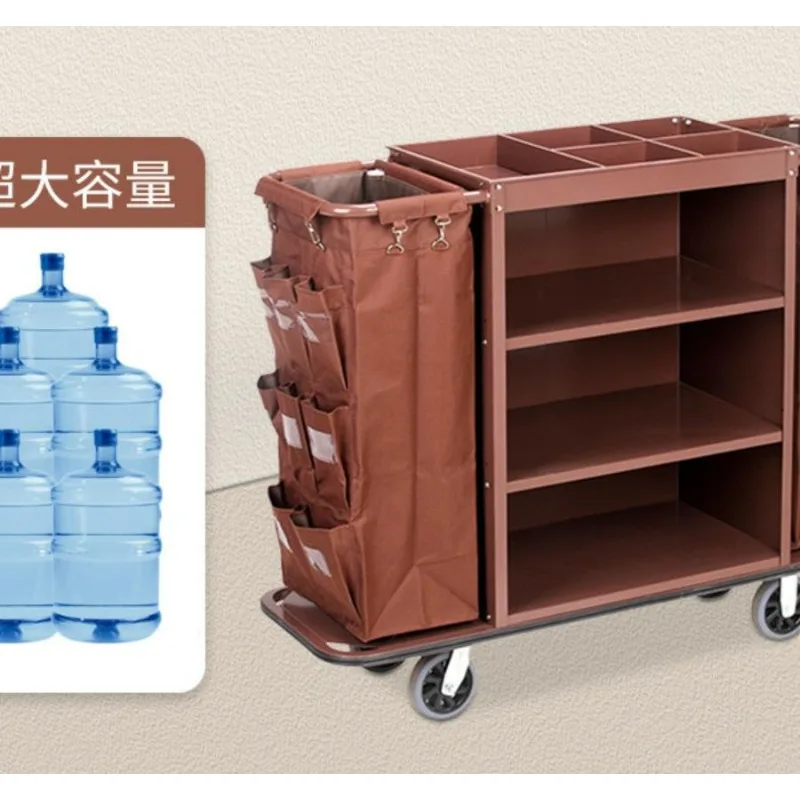 Service car, linen truck, cleaning work cart, cleaning, stainless steel push