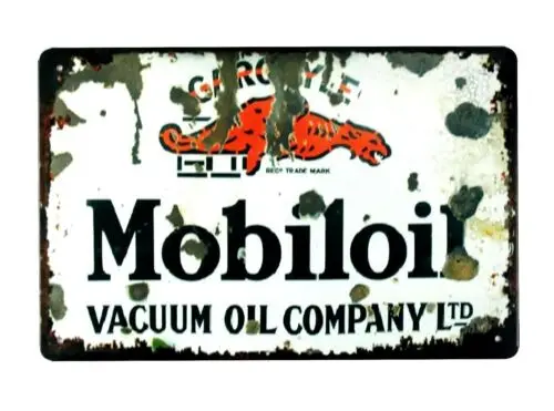 discount tin signs Gargoyle Mobiloil Vacuum Oil Company tin metal sign