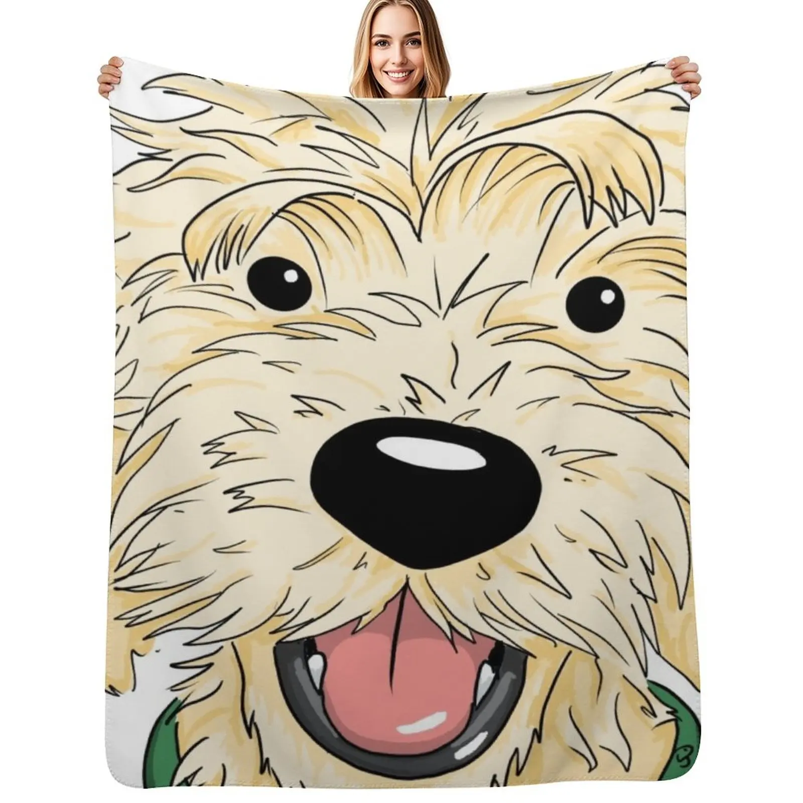 

the friendly Golden Doodle Throw Blanket Fuzzy Plush Throw Blanket for Sofa Chair