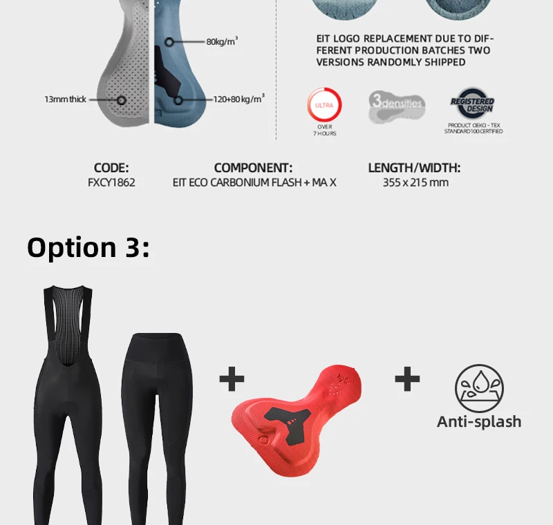 YKYWBIKE Damen Winter-Radträgerhose, Thermo-Fleece, warme lange Hose für Damen, Rennrad-Trägerhose, Fahrradbekleidung – Detail 9