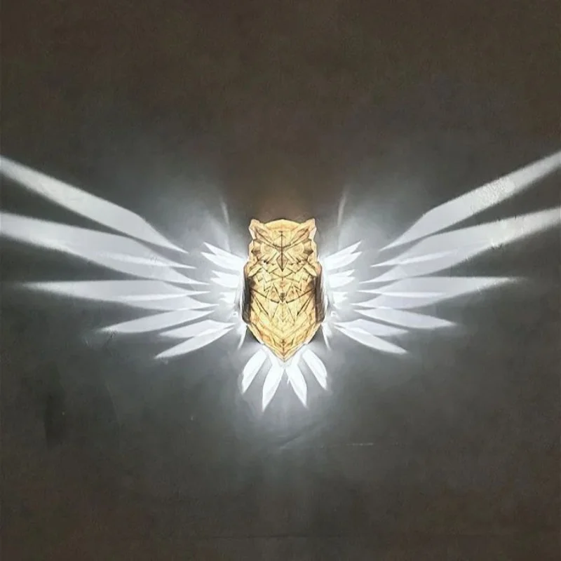 Criativo LED Eagle Wall Light, Lâmpada para o Quarto, Cabeceira, Corredor, Corredor, Impressão 3D, Festa, Decoração de casa