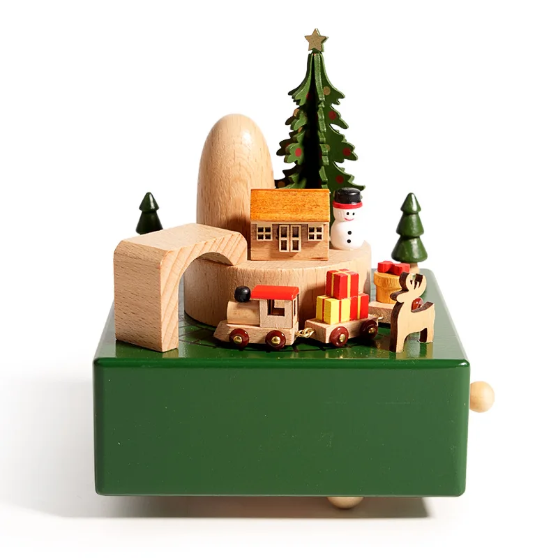 

Creative Cartoon Music Box Wooden Handmade Carousels Toy Decorations Children's Christmas Birthday Gifts