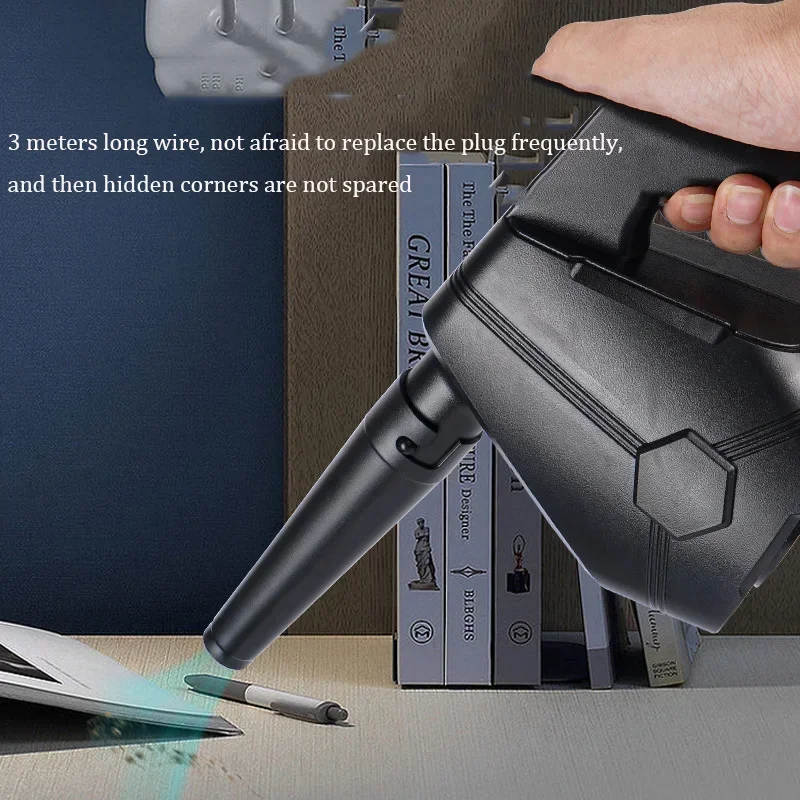 High Power Dust Blower Household Handheld Wired Dust Blower Portable For Cleaning Computer Case Keyboard Car Dust Collector
