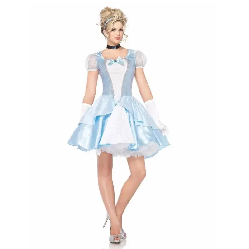 

Women's Halloween Masquerade Cinderella Cissie Princess Cosplay Costume Carnival Party Aisha Queen Fancy Dress