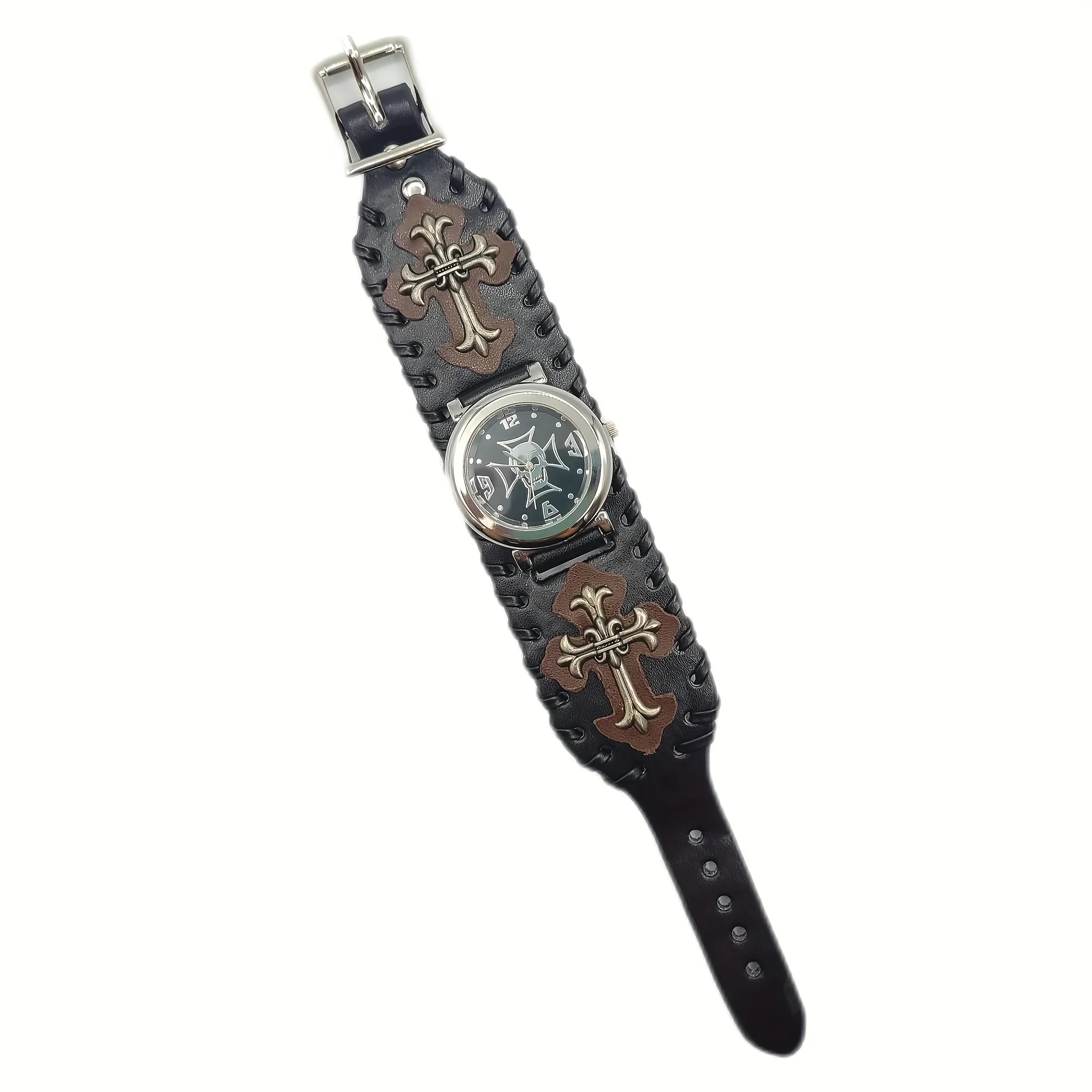 سوار جمجمة سيد حديد ، ساعة هيب هوب ، سلسلة عريضة النطاق ، بانك ، علامة تجارية عصرية ، ماستر ، هالويون