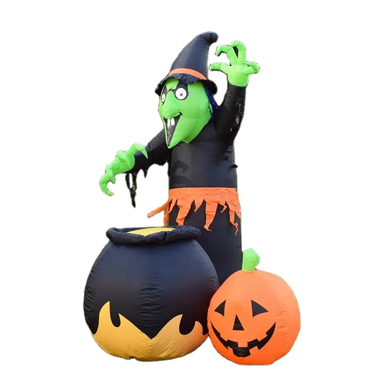 

Halloween Inflatable 6-Foot Witch with Built-in Light Emitting Diode for Indoor and Outdoor Holiday Party Yard Decoration