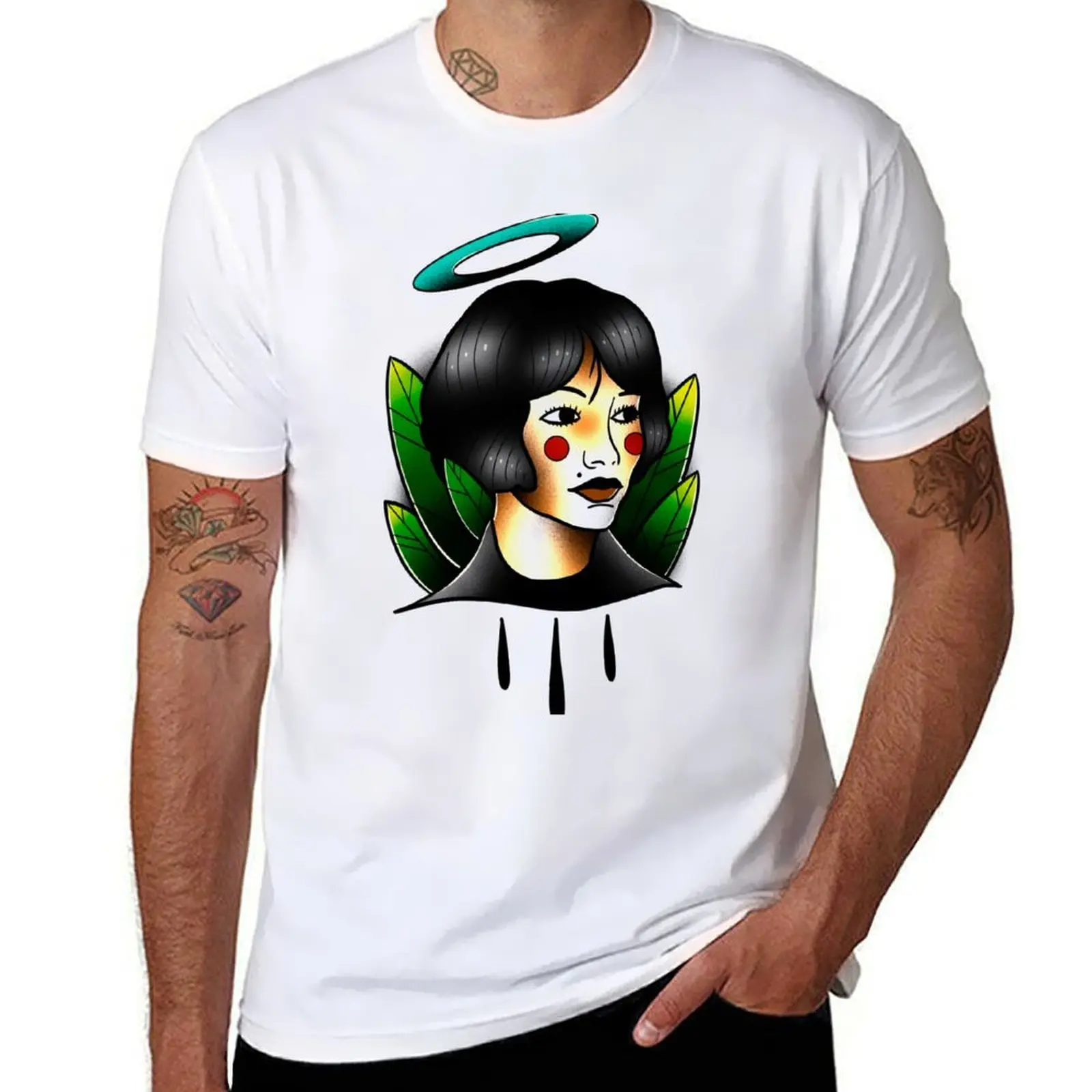 

Color Angel T-Shirt essential t shirt man t shirt cotton high quality t shirts for man pack white T-shirt