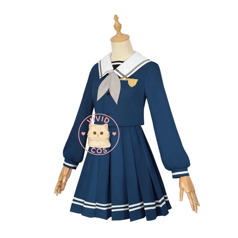 دريم لاند! Ave Mujica Wakaba Mutsumi تأثيري لعب الأدوار زي Mortis أنيمي الأزرق زي مدرسي فستان للنساء Comic Conx #2