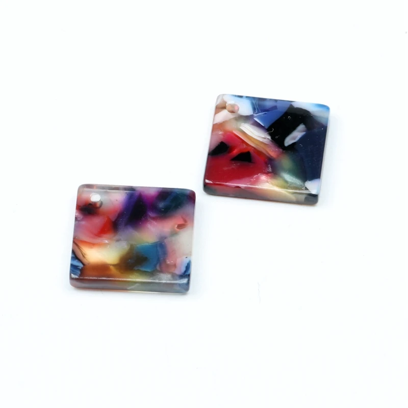 Leopard Print Tortoise Shell Charm Acetate Acrylic Bead Earring Parts