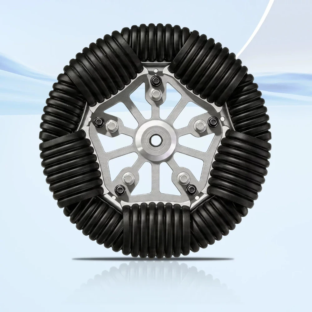 12 Inch Omnidirectional Wheel 305mm 120kg Load Capacity Aluminum Alloy Rubber Tire for AGV Robot Smart Car