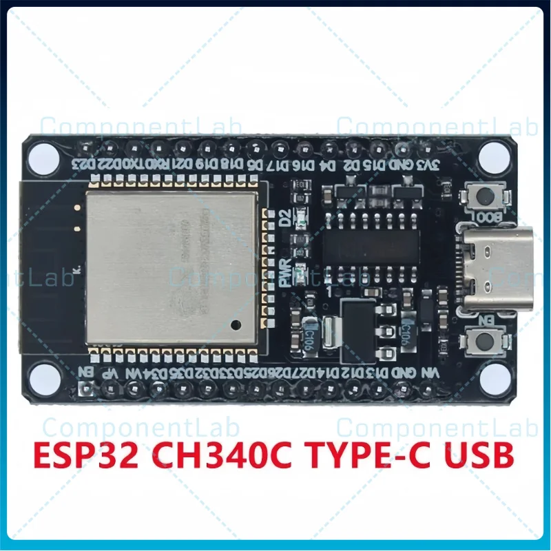 ESP32 CH340C TYPEC Development Board WiFi + Bluetooth 2-in-1 Dual-Core CPU Low-Power ESP-32S