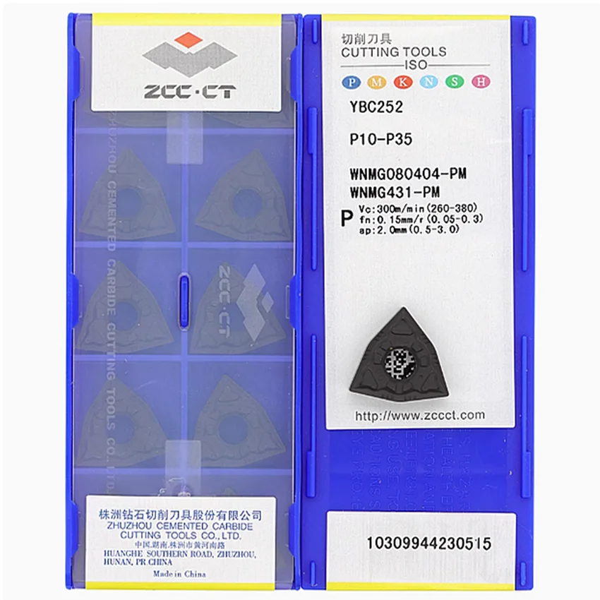 

WNMG080404-PM YBC252/WNMG080408-PM YBC252/WNMG080412-PM YBC252 ZCC.CT CNC blade carbide inserts turning tools inserts 10pcs/box