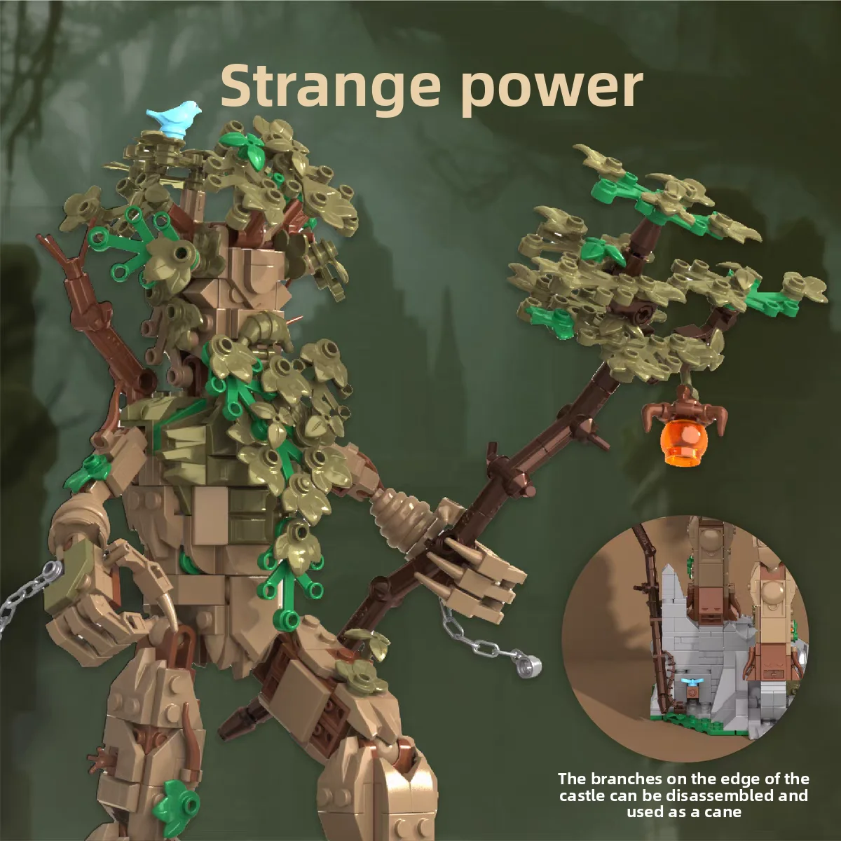 Arboreal Keep Man in legno Bambole Modello Building Blocks Giocattoli Piccole particelle Film classico Set di mattoni per bambini Idee di Halloween Regali