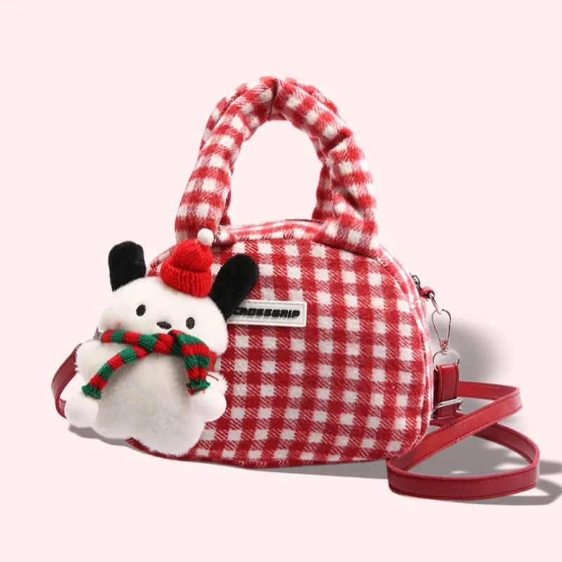 

New Style Niche Fall Winter Women's Bag Sweet Cool Crossbody Handbag Shoulder Bag Cute Christmas Plush Female Purse