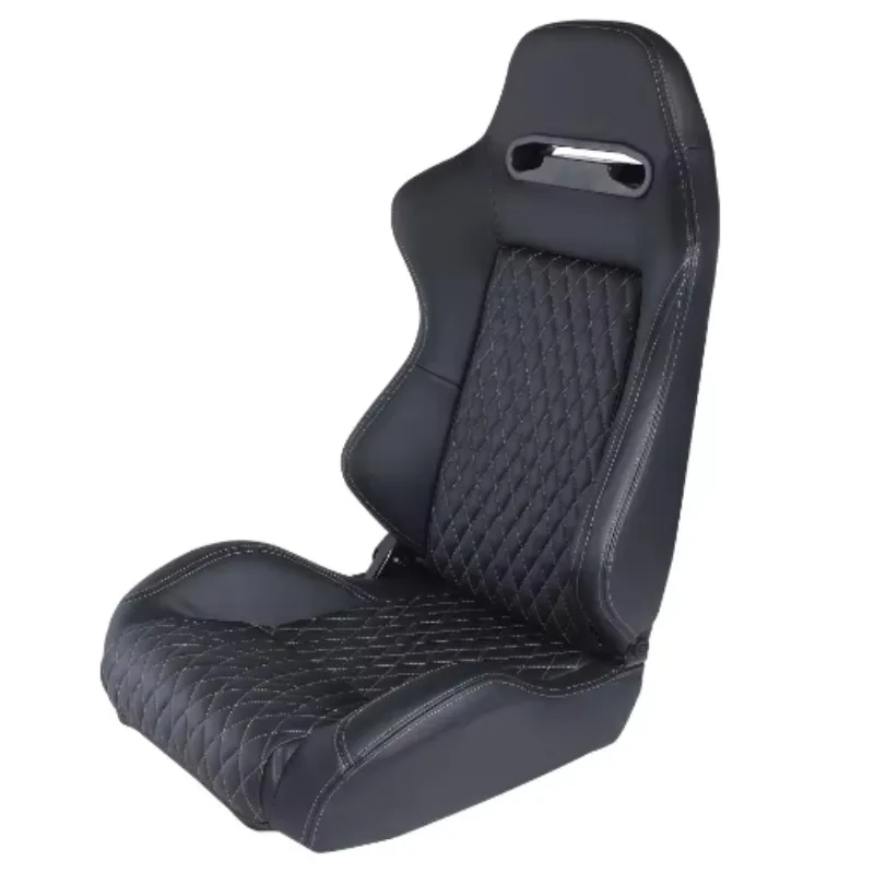 2pcs1035D Universal New Pair PVC Red Stitch Car Racing Seats With Double Slider