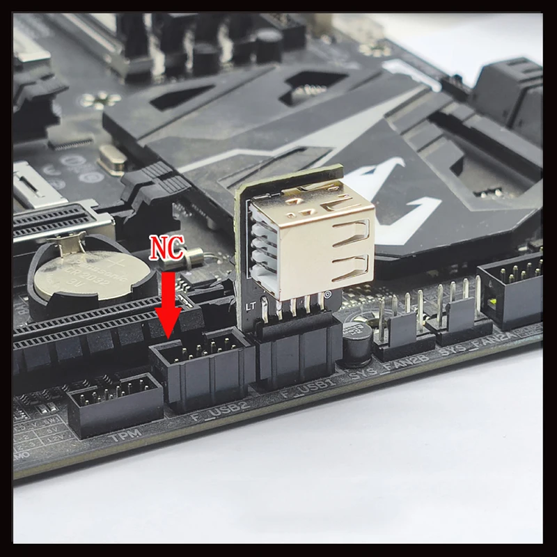 9Pin ช่องเสียบอะแดปเตอร์ USB 2พอร์ตเมนบอร์ดภายในแบบไรเซอร์9Pin ตัวเมียเป็นแบบสอง USB2.0สำหรับอุปกรณ์ USB