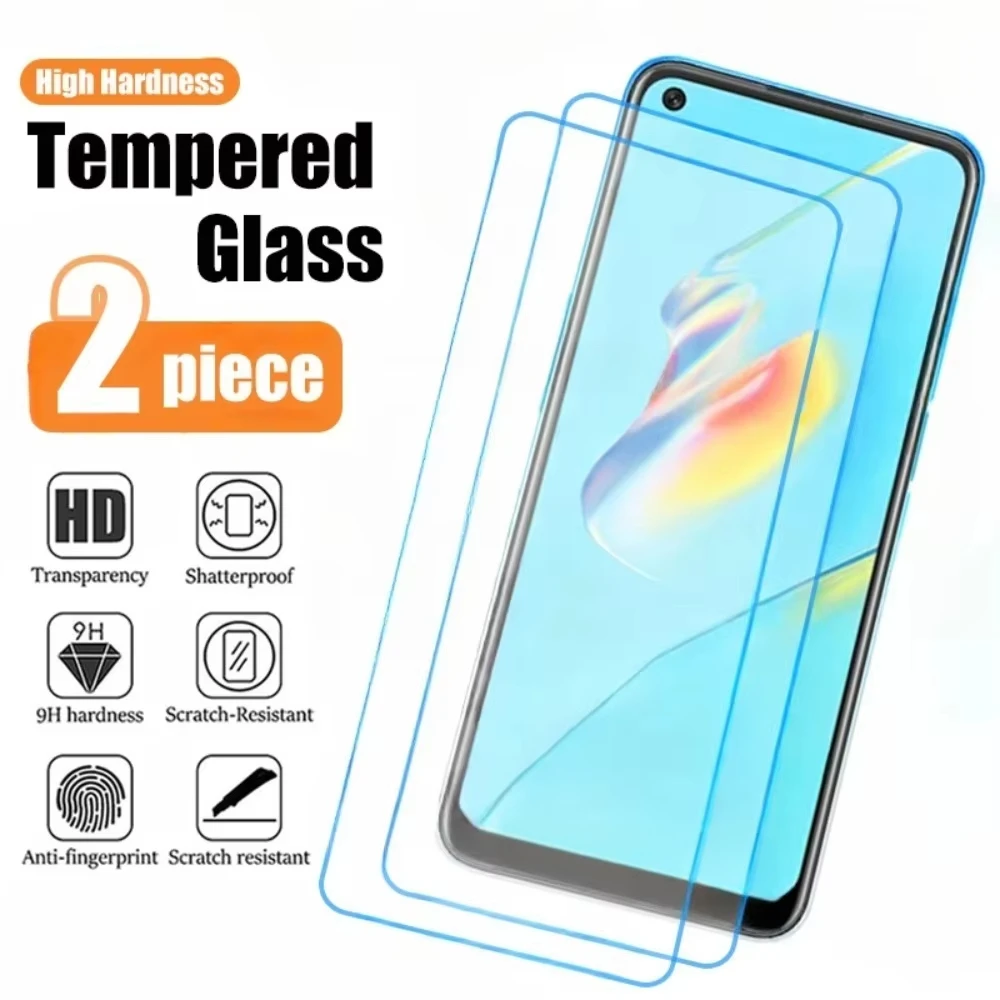 2PCS Tempered A54 A72 5G A9 A5 2020 Screen Protector For OPPO A74 A53 A52 Glass