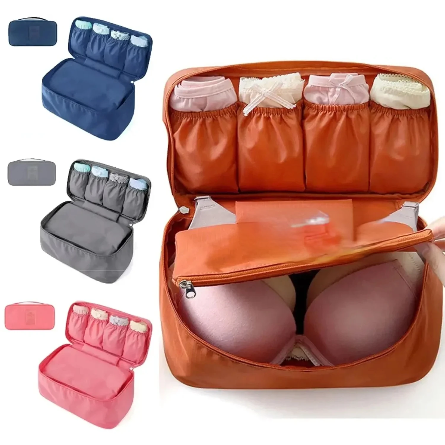 2024 Portable Multi-Bra Underwear Organizer Bags for Outdoor Travel - Convenient, Compact, and Stylish Cosmetic Case Included