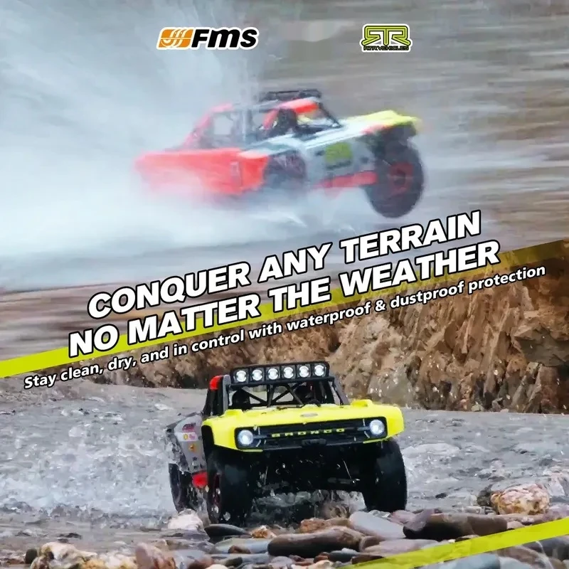 FMS 1:7 Bronco EB Brushless 4WD RS High-Speed Violent Racing Short Car Outdoor Model Remote Control Car Large Scale