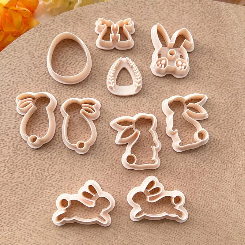 

Форма для резки полимерной глины в виде кролика для ювелирных изделий, серьг, украшения из помадки, сделай сам, керамический штамп, керамические поделки, инструменты для тиснения