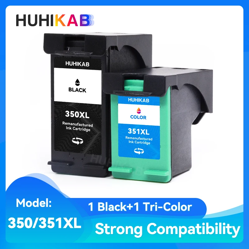 Cartucho de Tinta HUHIKAB 350XL 351XL Substituto para HP 350 351 para HP350 D4200 C4480 C4580 C4380 C4400 C4580 C5280 C5200 C5240