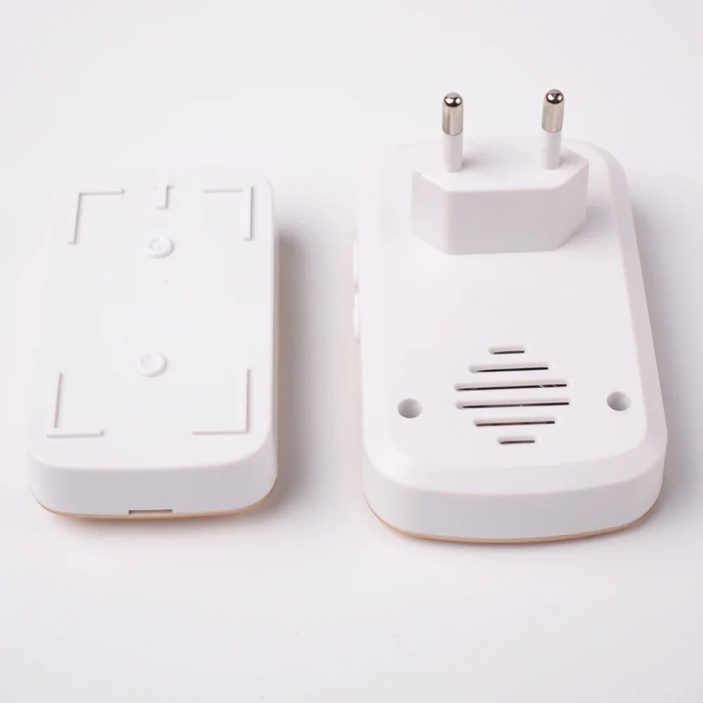 Wireless Doorbell,Plug-in Receiver,Waterproof Transmitter button ,Wireless Call bell EU Plug AC 110-240V For Home,Office,Hotel
