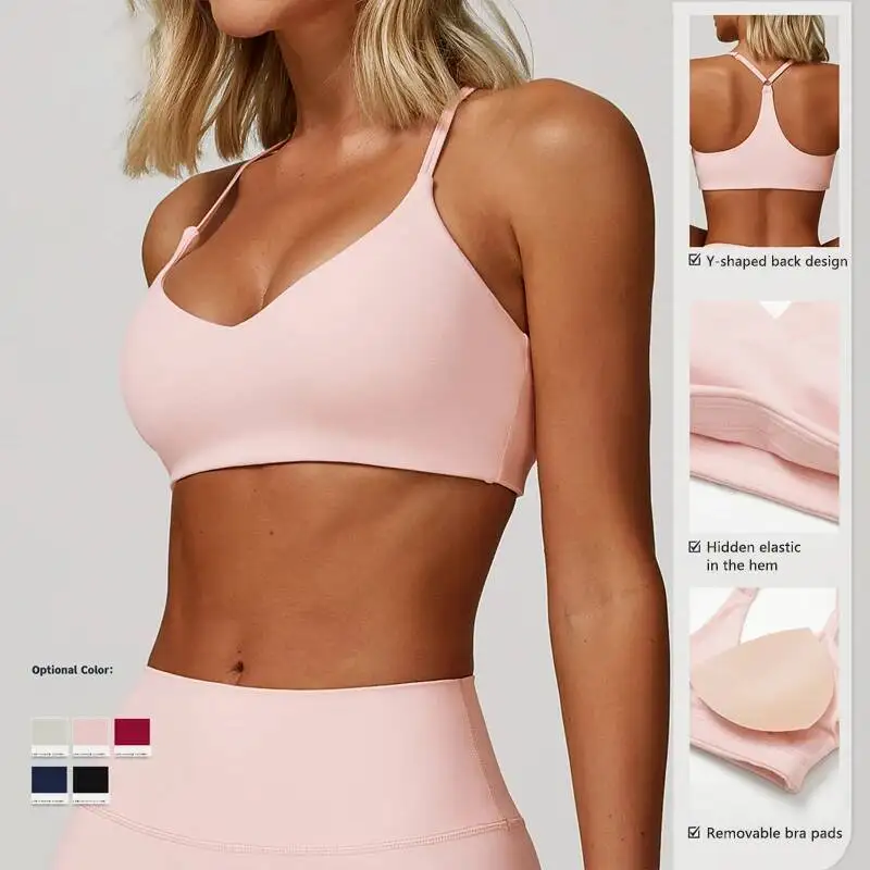 

Breathable Sports Gym Anti Sweat Push Up Running Workout Yoga Top Casual Slim Fit Quick Dry Fiess Female Bra