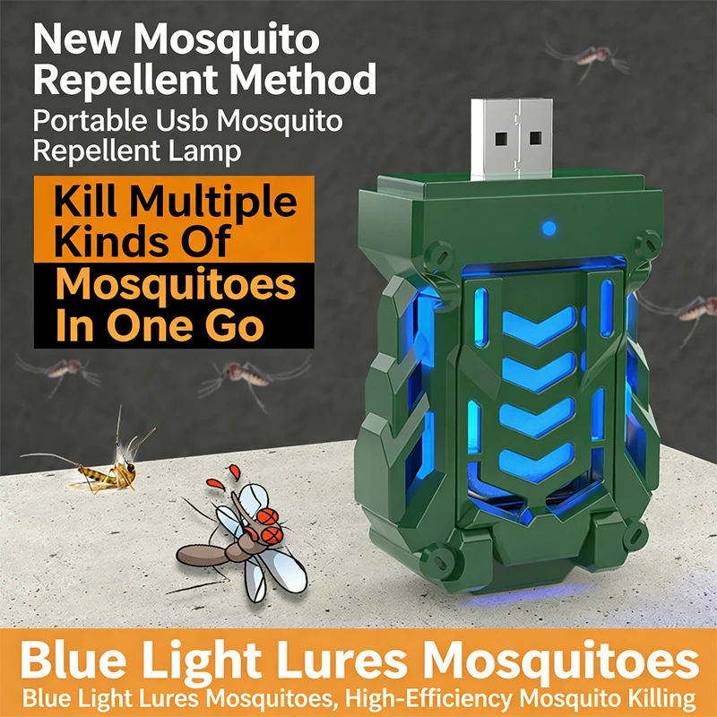 

USB Electric Mosquito Repellent Portable Insect Repeller for Outdoor Camping Home Travel Wireless Heated Mosquito Killer Lamp