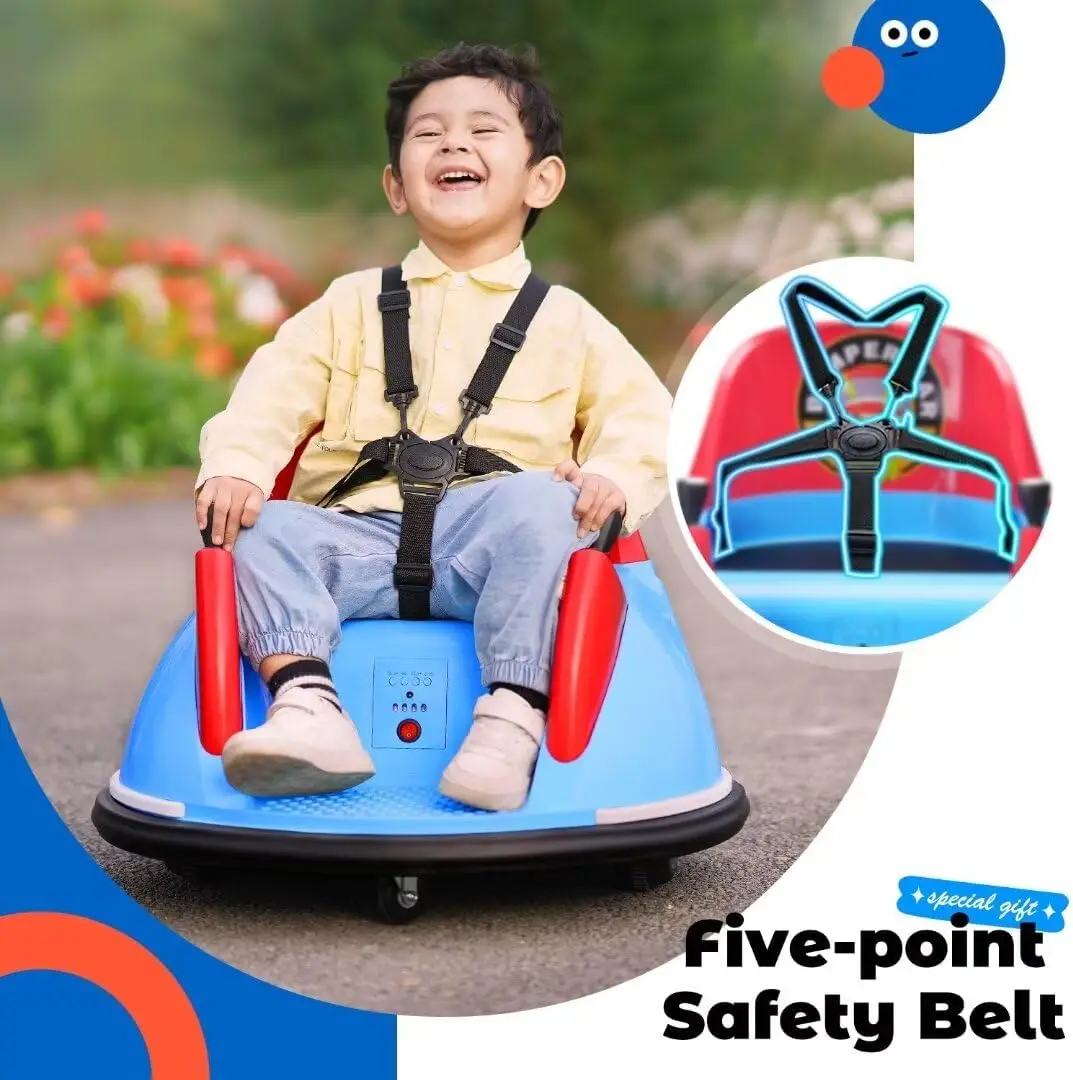 Voiture pare-chocs 12V pour enfants en bas âge 1.5-6 ans avec télécommande Bluetooth musique 3 vitesses bricolage plaque d'immatriculation électrique monter sur jouets