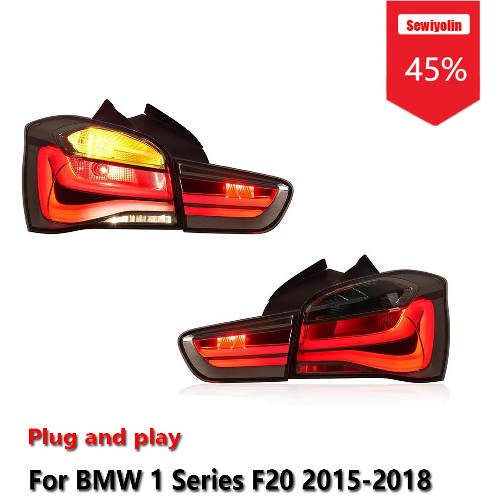 

Автомобильные светодиодные задние фонари в сборе для BMW 1 серии F20 2015-2018, авто противотуманные фары DRL, стоп-сигналы поворота Plug and Play