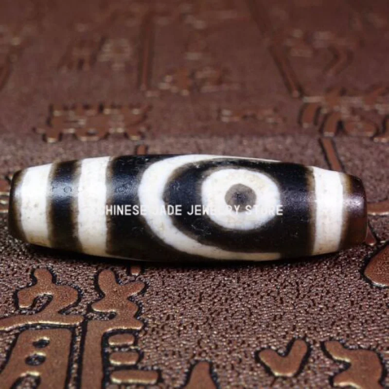 

Ancient Tibetan DZI Beads Old Agate Ruyi 2 Eye Totem Amulet Pendant GZI #2058.