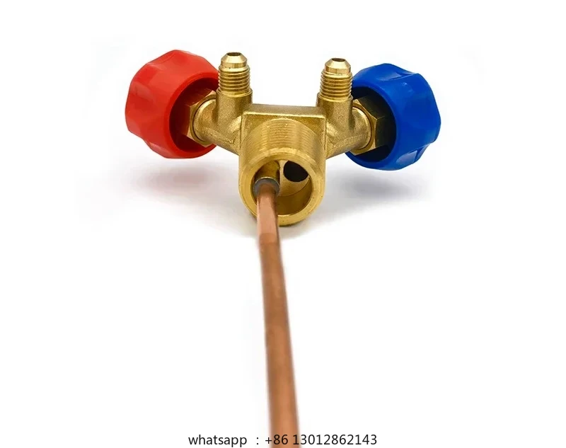 

Refrigerant recovery special valve explosion-proof switch 30CM long copper tube QF-13Y high and low pressure horn valve