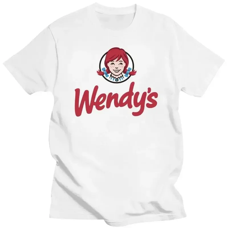 

2025 New Arrival fashion New Wendys Fast Food Restaurant Logo Men'S T Shirt Fast Food Logo Men'S Restaurant Wendys O Neck T-shi