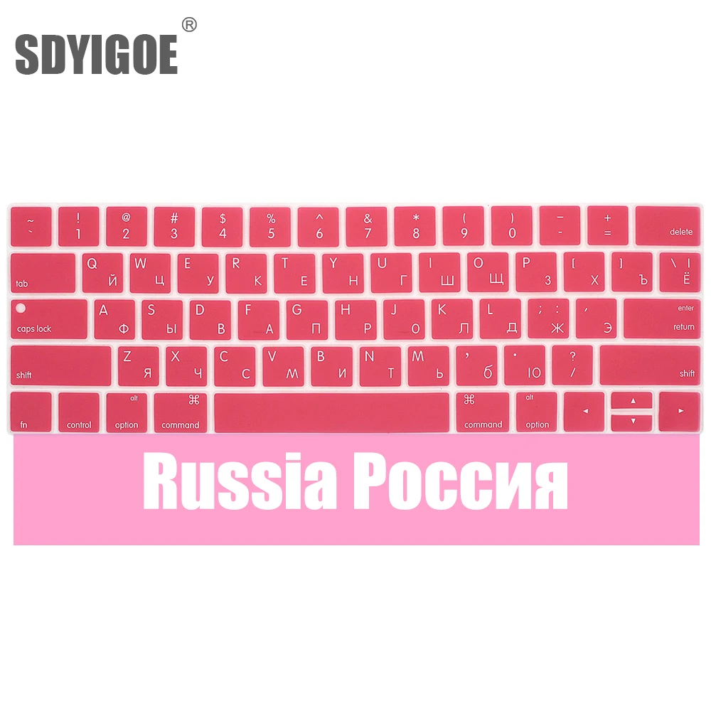 

Россия США/ЕС Клавиатура для ноутбука Apple MacBook Pro13/15 A2159A1706A1707A1989A1990 силиконовая защитная пленка