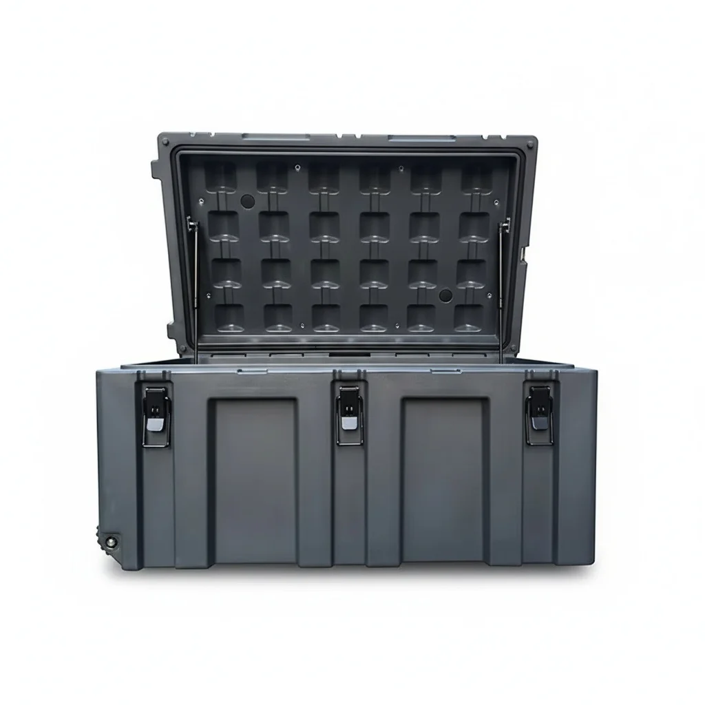 LLDPE Tool Box, 160L Rotomolded Storage Case, Heavy Duty Wheeled Toolbox with Handles, IP67 Waterproof Equipment Box Fit for 4WD