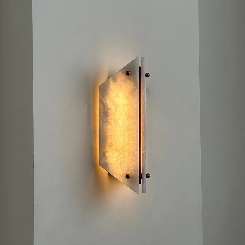 

Spanish marble designer wall lamp American living room background wall lamp modern bedroom bedside stairs aisle