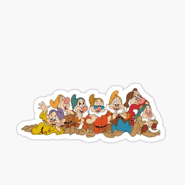 The Seven Dwarfs  5PCS Stickers for Luggage Cartoon Art Water Bottles Print Living Room Home Decor  Laptop Decorations Wall