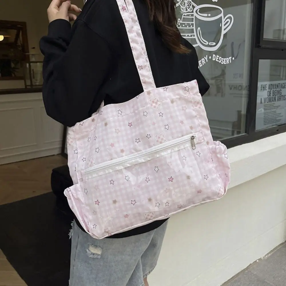 

Портативная сумка на молнии со звездами в горошек Itabag из ткани быка в консервативном стиле, прозрачные сумки, кошелек, идол, сумка для хранения товаров, сумка на плечо для девочек