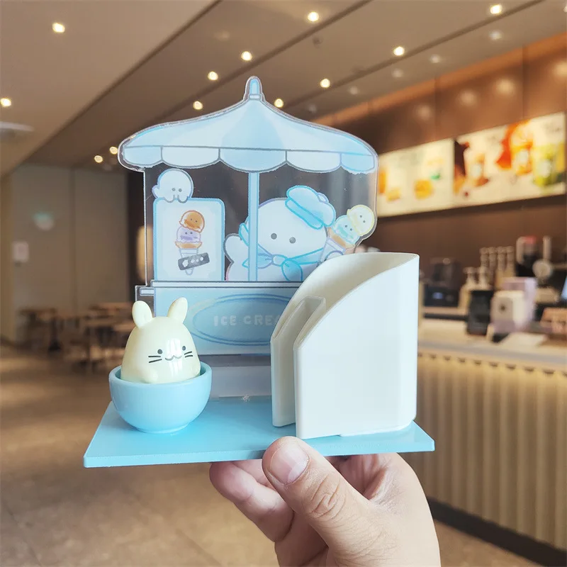 Desktop Message Board with Multi Functional Pen Holder Set N Times Sticker Pencil Sharpener Desktop Organizer Students Gifts