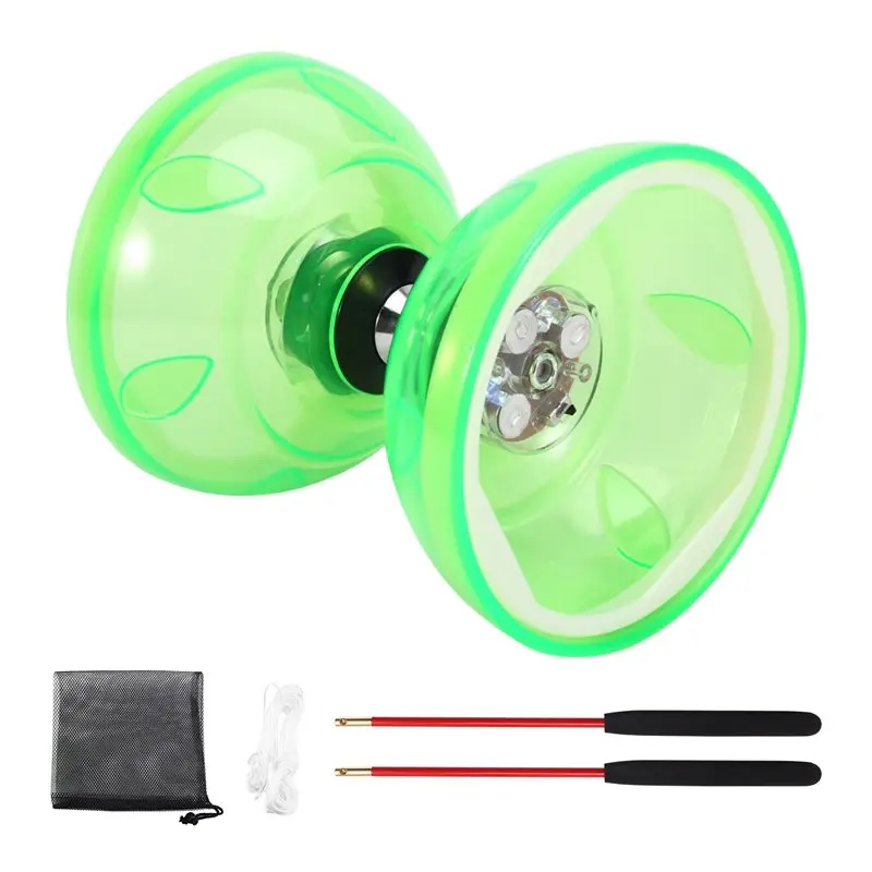 B78B-dubbelkoppig vijflager voor diabolo fitness buitenspelen met licht voor diabolo jojo voor ouderen B