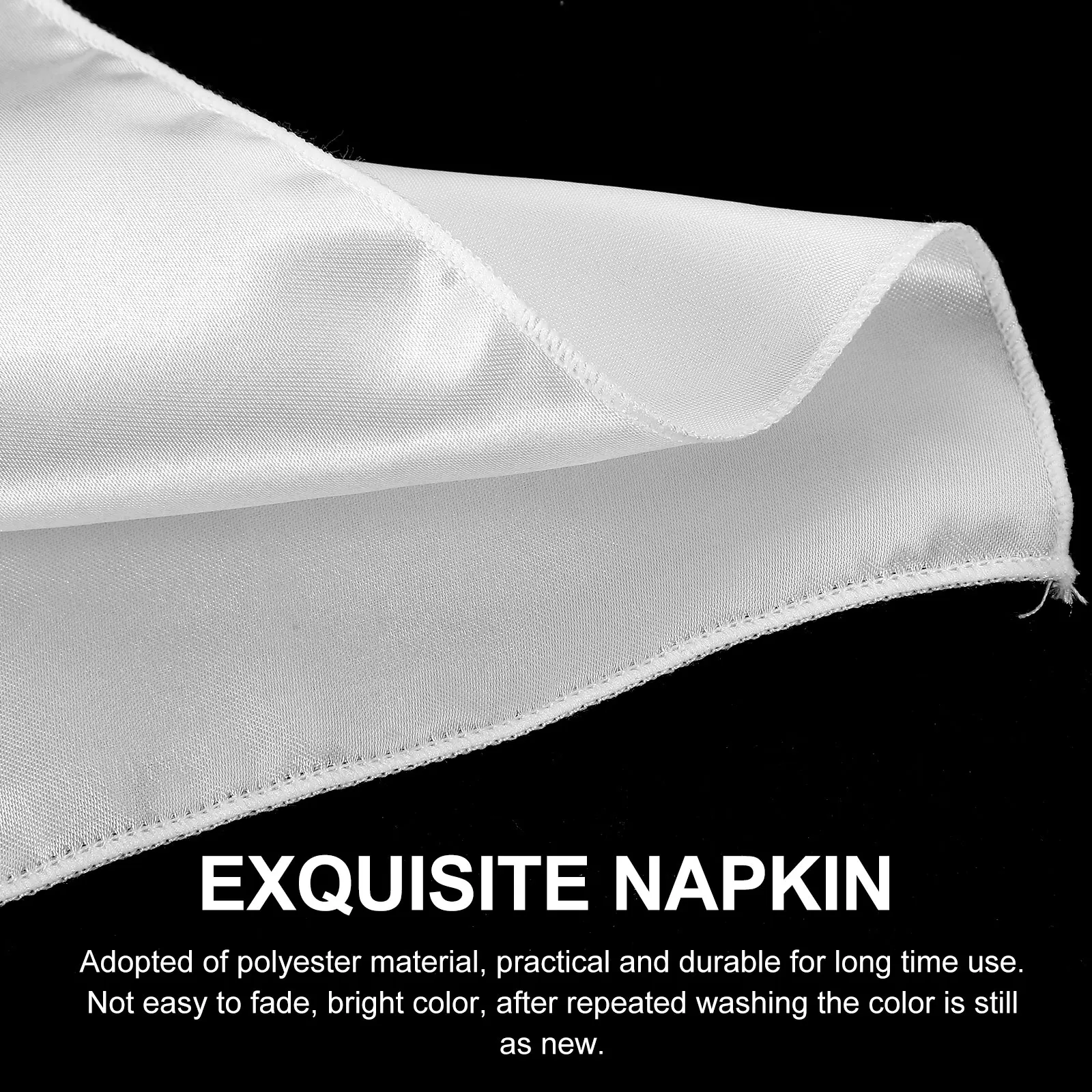 

10pcs Cloth Napkin Set White Gold Table Napkins For Wedding Restaurant Reusable Dinner Serviette Kitchen Napkins Home